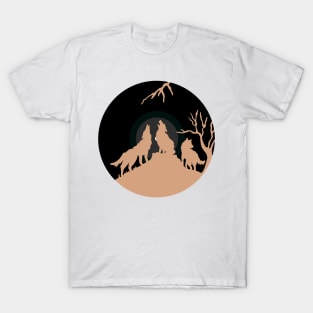 Vinyl Record - Howling wolfs T-Shirt